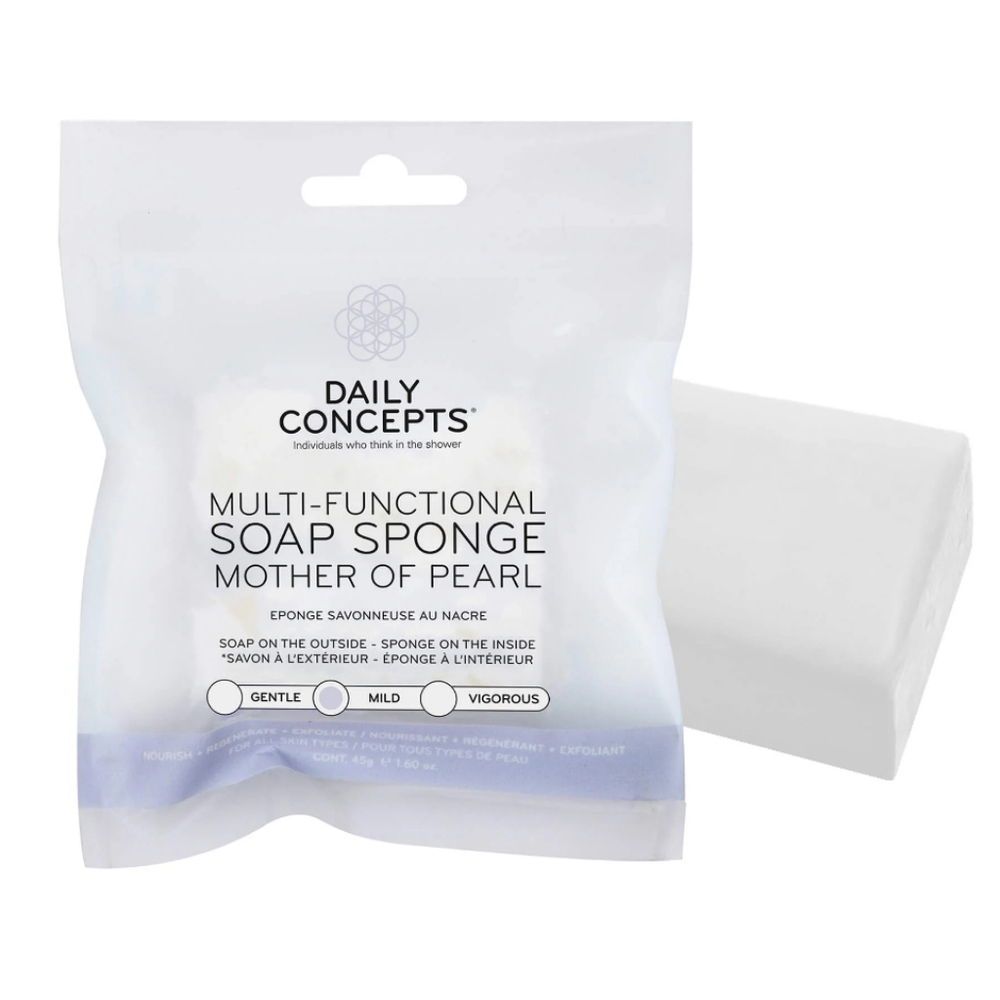 4/$25!! Daily Concepts MULTI-FUNCTIONAL SOAP SPONGE MOTHER OF PEARL